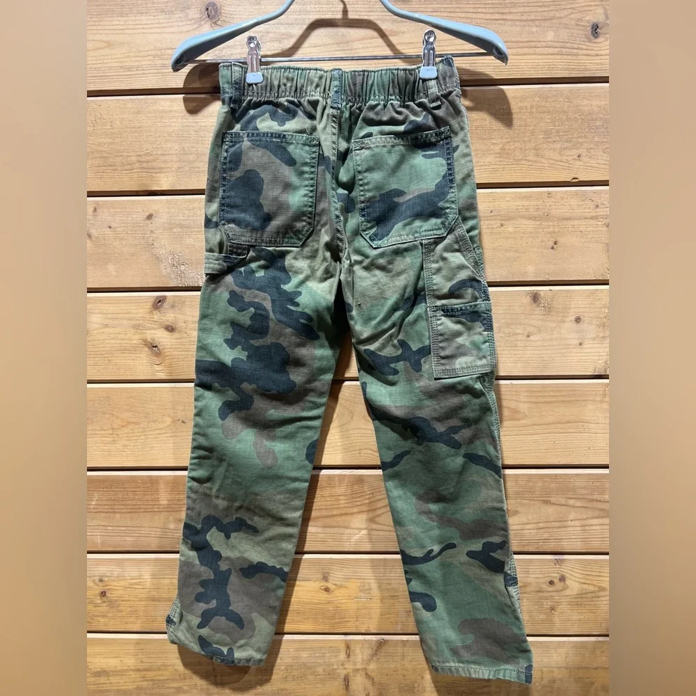 GAP Kids Camo Carpenter Pants Double Knee Size M (8) Adjustable Waist